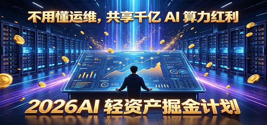 不用懂运维，共享千亿 AI 算力红利，2026AI 轻资产掘金计划-网创资源站