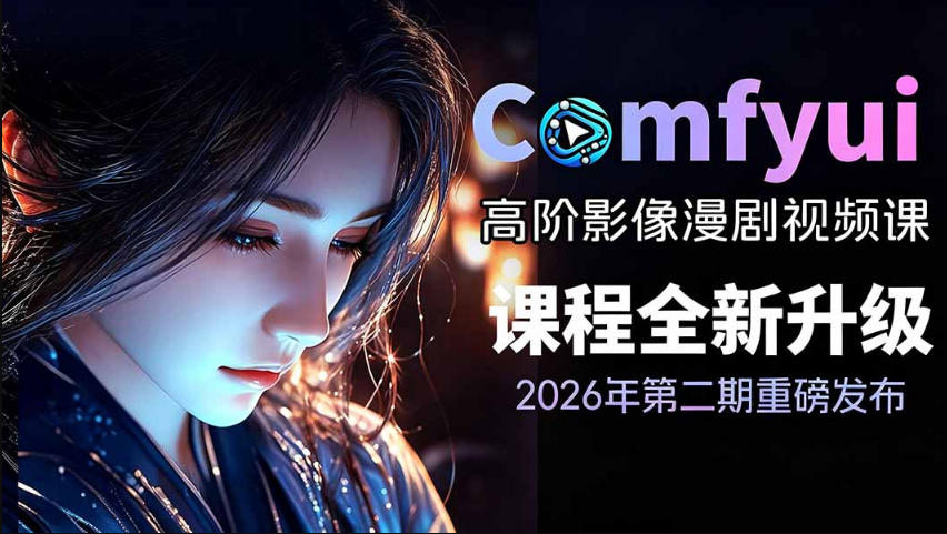 2026新版ComfyUI漫剧动画全流程实战课，0基础入门到进阶全流程动态漫，轻松实现流量变现-网创资源站