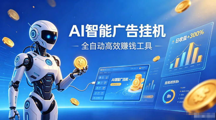 AI智能广告挂G，在家自动賺收益，全程无需人工操作、不用直播、不用拉人【揭秘】-网创资源站