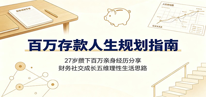 百万存款人生规划指南：27岁攒下百万亲身经历分享，财务社交成长五维理性生活思路-网创资源站