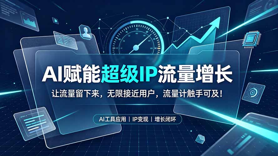 AI赋能超级IP流量增长：让流量留下来，无限接近用户，流量计触手可及！-网创资源站