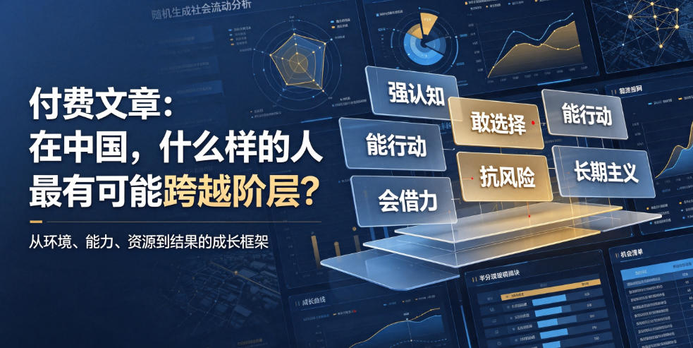 付费文章：在中国，什么样的人最有可能跨越阶层？-网创资源站