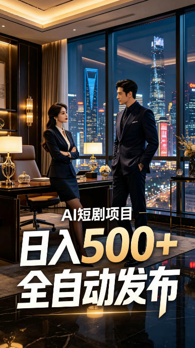 快手AI短剧自动发布，矩阵批量运营变现，轻资产副业项目，日入500+【揭秘】-网创资源站