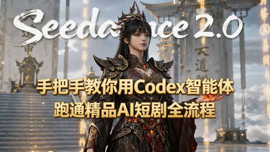 手把手教你用Seedance2.0+Codex智能体跑通精品AI短剧全流程(附3种skill技能-网创资源站