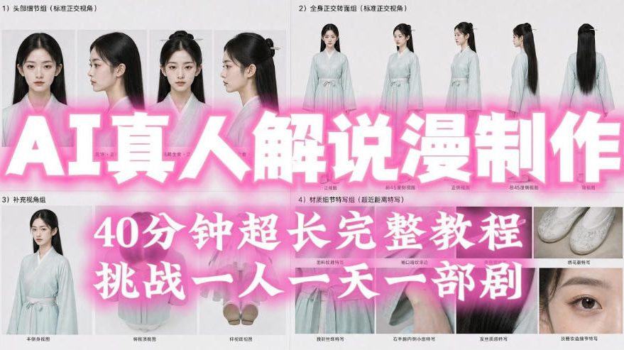 2026年AI真人解说漫剧自动批量化制作教程，40分钟超长完整，自动批量化制作，挑战一人一天一部剧！-网创资源站