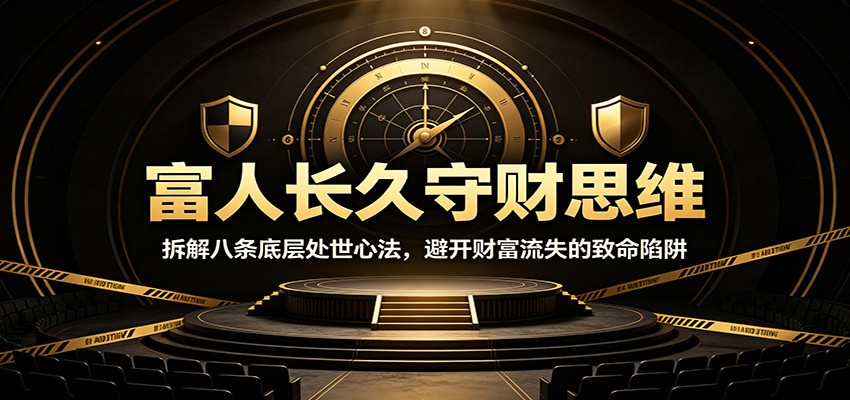 富人长久守财思维：拆解八条底层处世心法，避开财富流失的致命陷阱-网创资源站