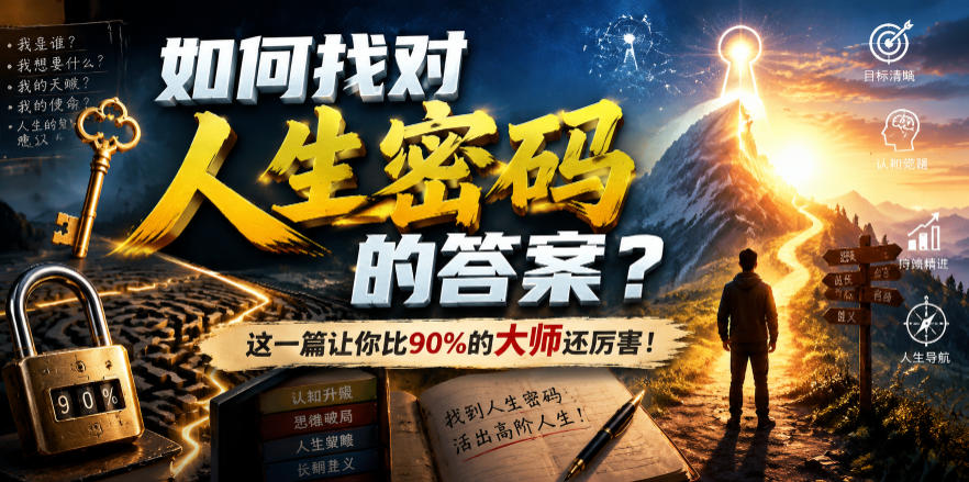 付费文章：如何找对人生密码的答案？这一篇让你比90%的大师还厉害！-网创资源站