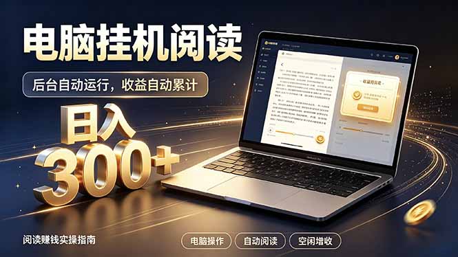 看小说也有收益？自动化流程，轻松日入300+-网创资源站