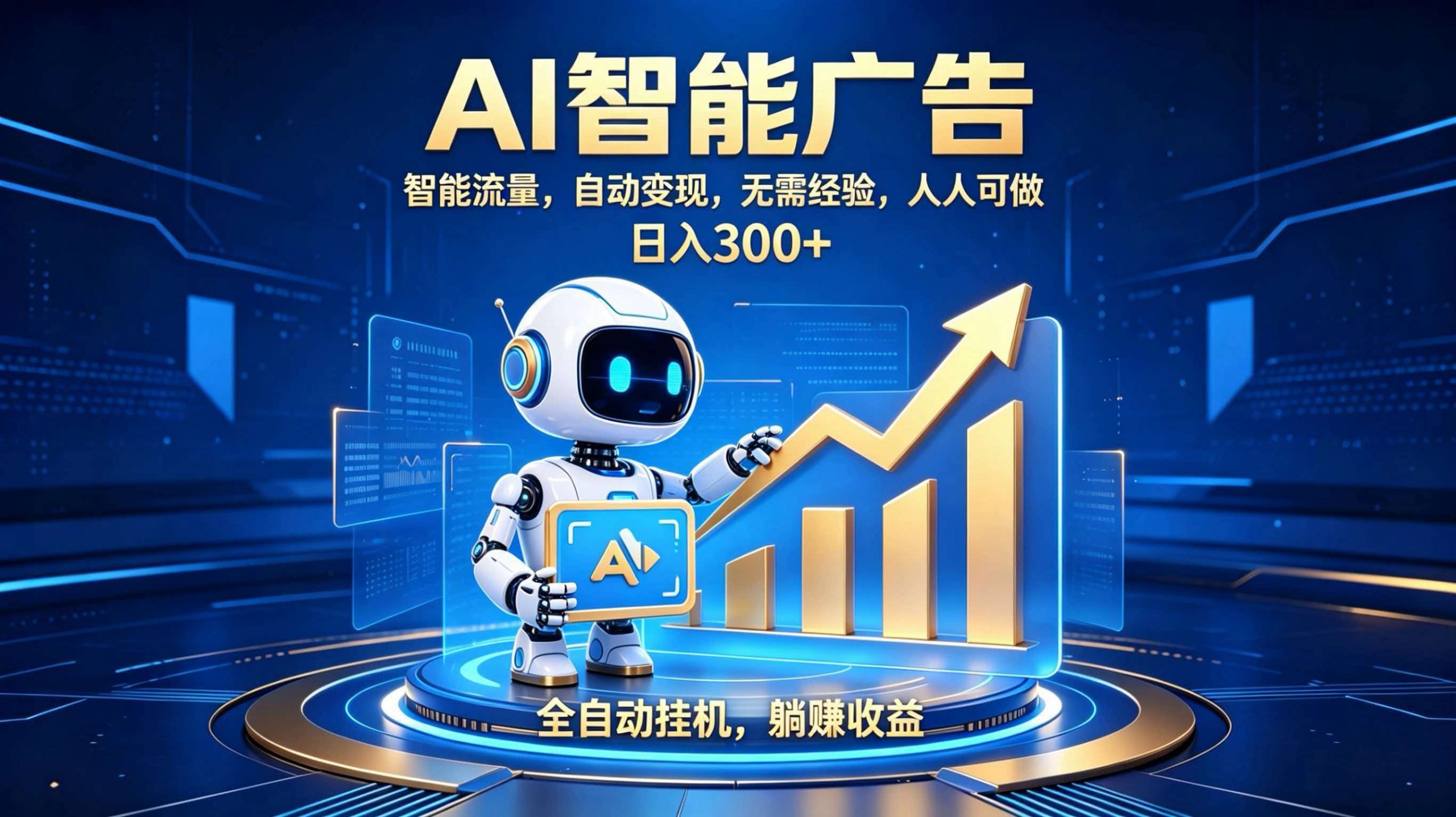 轻资产新赛道，全自动AI广告，打造持续收益-网创资源站