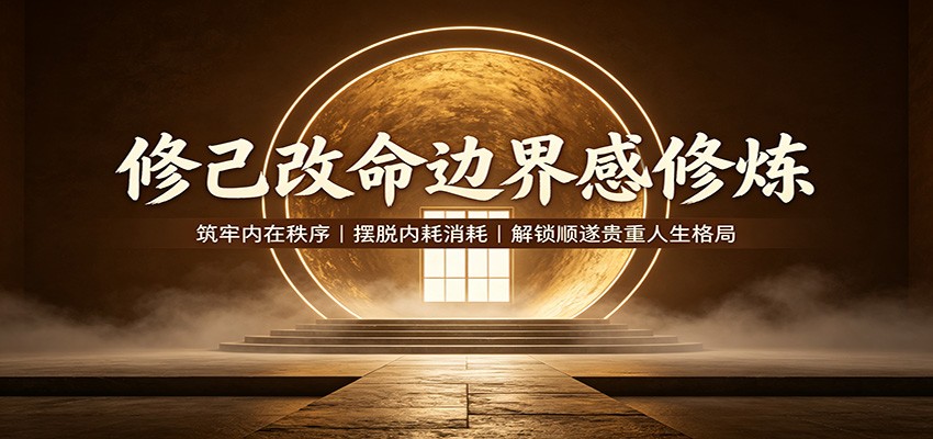 修己改命边界感修炼：筑牢内在秩序，摆脱内耗消耗，解锁顺遂贵重人生格局-网创资源站