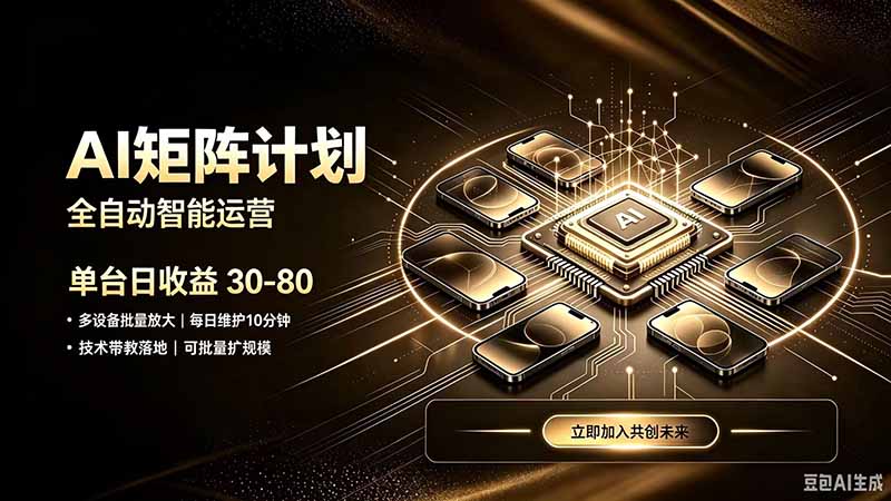 AI智能对话，矩阵规模化创业，全程技术扶持，长久稳定，日入800+-网创资源站