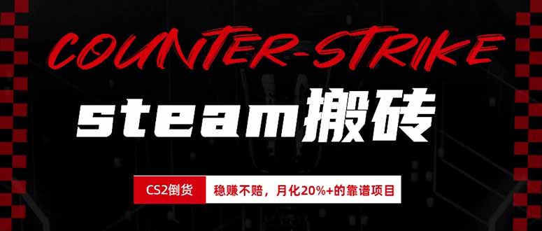 steam搬砖，倒卖cs2饰品，达到月化20%+的收益，真正的靠谱可落地长期项目-网创资源站