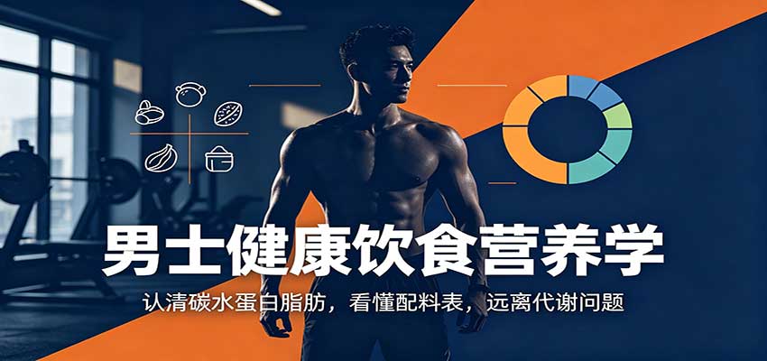 男士健康饮食营养学：认清碳水蛋白脂肪，看懂配料表，远离代谢问题-网创资源站