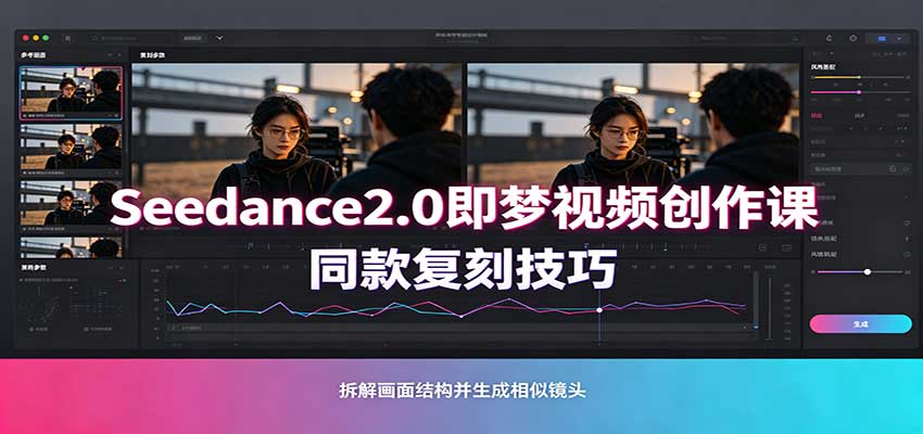 Seedance2.0即梦视频创作课：剧本式视频制作，同款复刻技巧，多行业案例落地教学-网创资源站