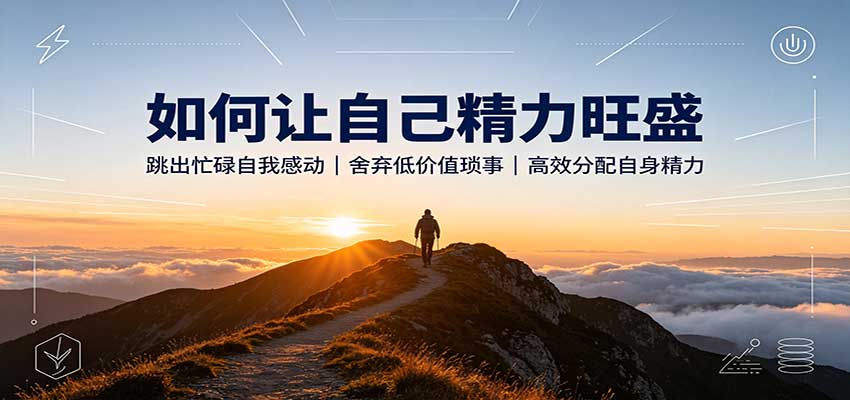 如何让自己精力旺盛：跳出忙碌自我感动，舍弃低价值琐事，高效分配自身精力-网创资源站