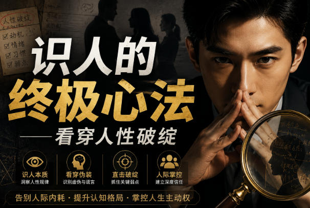 付费文章：识人的终极心法——看穿人性破绽-网创资源站