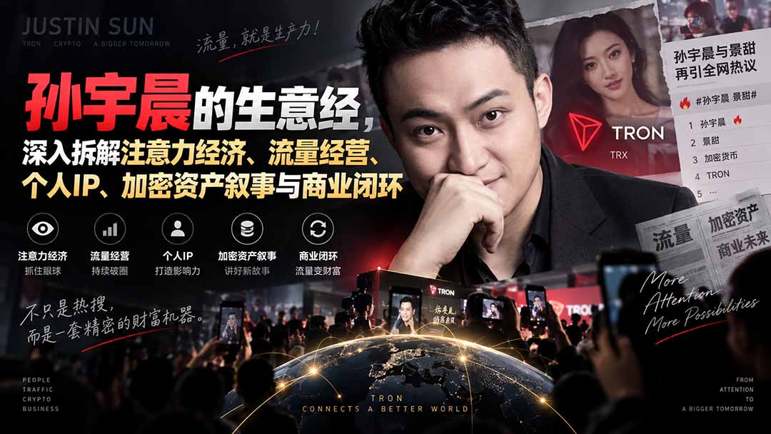 某星球精华文章——孙宇晨的生意经，深入拆解注意力经济、流量经营、个人IP、加密资产叙事与商业闭环-网创资源站