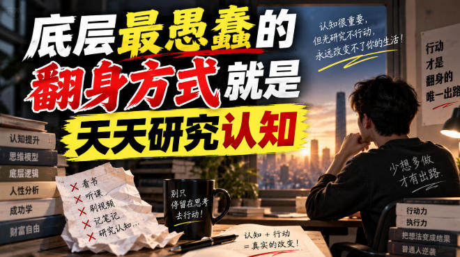 付费文章：底层最愚蠢的翻身方式就是天天研究认知-网创资源站