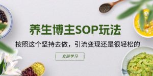 （11572期）养生博主SOP玩法，按照这个坚持去做，引流变现还是很轻松的-网创资源站