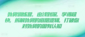 外贸训练营，由浅到深，学得超快，拆解外贸的底层逻辑，打破你对外贸的固有认知-网创资源站