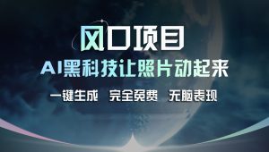 （11646期）风口项目，AI 黑科技让老照片复活！一键生成完全免费！接单接到手抽筋…-网创资源站