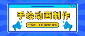 抖音账号玩法，手绘动画制作教程，不拍摄不露脸，简单做原创爆款-网创资源站