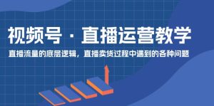 （11687期）视频号 直播运营教学：直播流量的底层逻辑，直播卖货过程中遇到的各种问题-网创资源站