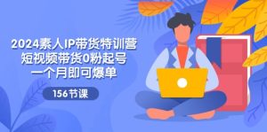 2024素人IP带货特训营，短视频带货0粉起号，一个月即可爆单（156节）-网创资源站