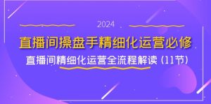 直播间操盘手精细化运营必修，直播间精细化运营全流程解读 (11节)-网创资源站