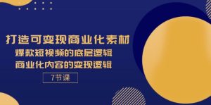 （11829期）打造可变现商业化素材，爆款短视频的底层逻辑，商业化内容的变现逻辑-7节-网创资源站