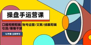 （11803期）操盘手运营课程：口播视频剪辑/账号运营/文案/绿幕剪辑/引流/干货/16节-网创资源站