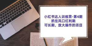 小红书达人训练营第4期：抓住风口红利期，可长期，放大操作的项目-网创资源站