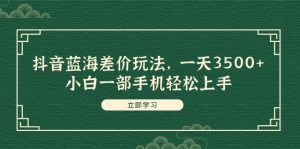 （11903期）抖音蓝海差价玩法，一天3500+，小白一部手机轻松上手-网创资源站