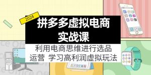 （11920期）拼多多虚拟电商实战课：利用电商思维进行选品+运营，学习高利润虚拟玩法-网创资源站