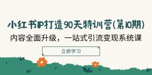 （12080期）小红书-IP打造90天特训营(第10期)：内容全面升级，一站式引流变现系统课-网创资源站