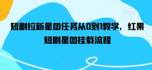短剧拉新星图任务从0到1教学，红果短剧星图挂载流程-网创资源站