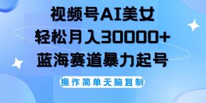 （12125期）视频号AI美女跳舞，轻松月入30000+，蓝海赛道，流量池巨大，起号猛，无…-网创资源站