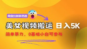 （12177期）【新思路】视频搬运+网盘拉新，靠搬运每日5000+简单暴力，0基础小白可参与-网创资源站