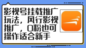 （12236期）影视号挂载推广玩法，风行影视推广，0粉也可操作适合新手-网创资源站