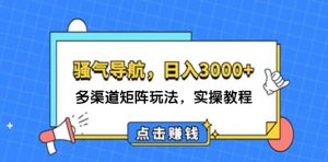 （12255期）日入3000+ 骚气导航，多渠道矩阵玩法，实操教程-网创资源站