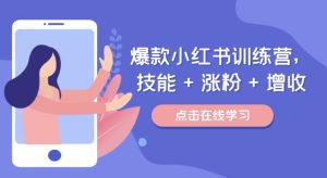爆款小红书训练营（46期），技能+涨粉+增收，用好小红书做喜欢又擅长的事，涨粉又赚钱-网创资源站