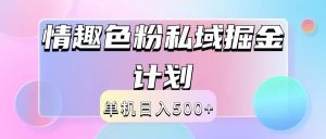 2024情趣色粉私域掘金天花板日入500+后端自动化掘金-网创资源站