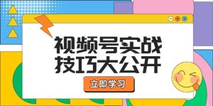 视频号实战技巧大公开：选题拍摄、运营推广、直播带货一站式学习-网创资源站