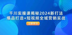 千川实操课揭秘2024新打法：爆品打造+短视频全域营销实战-网创资源站