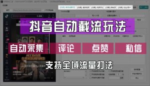 抖音自动截流玩法，利用一个软件自动采集、评论、点赞、私信，全域引流-网创资源站