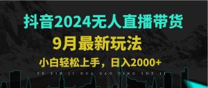 9月抖音无人直播带货新玩法，不违规，三天起号，轻松日躺赚1000+-网创资源站