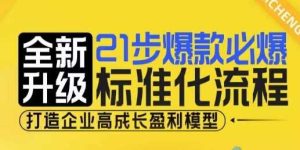 21步爆款必爆标准化流程，全新升级，打造企业高成长盈利模型-网创资源站
