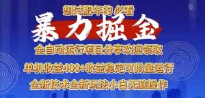 （13675期）2025暴力掘金项目，想过肥年必看！-网创资源站