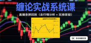 缠论实战系统课：直播录屏回放(含行情分析 + 实操答疑(更新10月)-网创资源站