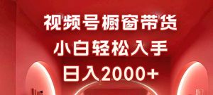 视频号橱窗带货，小白轻松入手，日入2000+-网创资源站